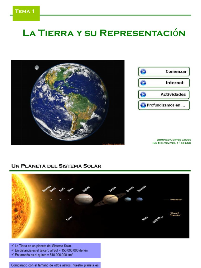 1º Eso Tema 1 La Tierra Y Su Representacion Descargar Gratis Pdf
