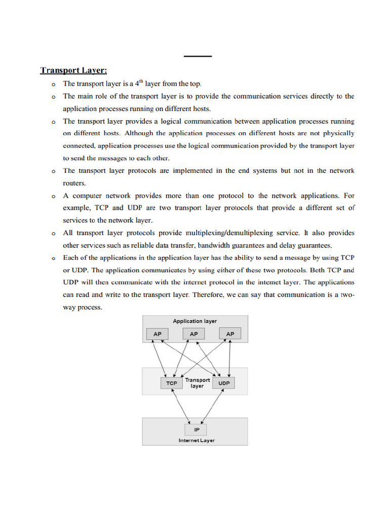 Transport Layer | PDF