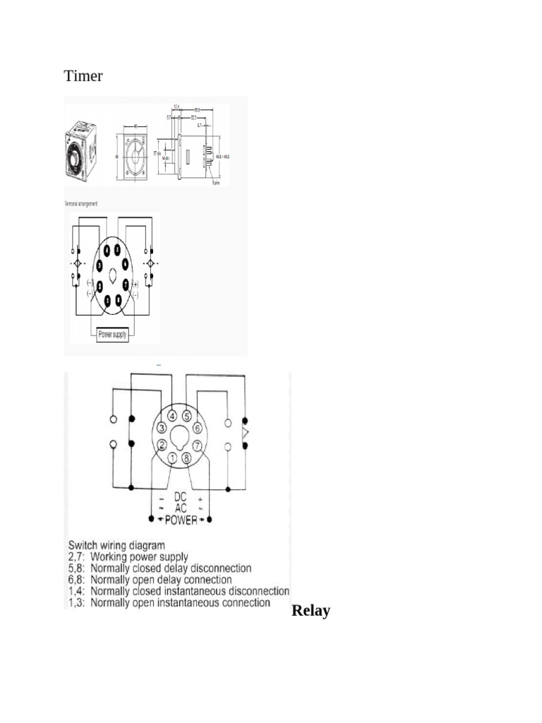 Timer & Relay Contactor | PDF