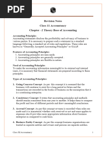 theory chapter 3 accounts class 11