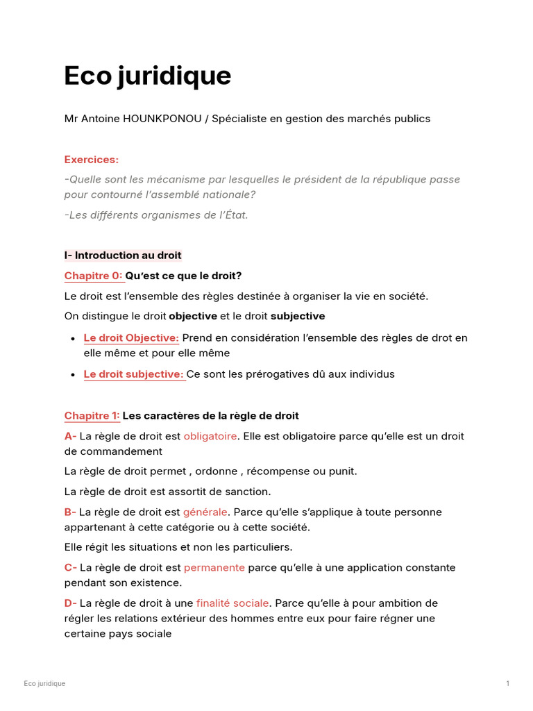 Introduction au Droit et Règles Juridiques | PDF | Loi | Justice
