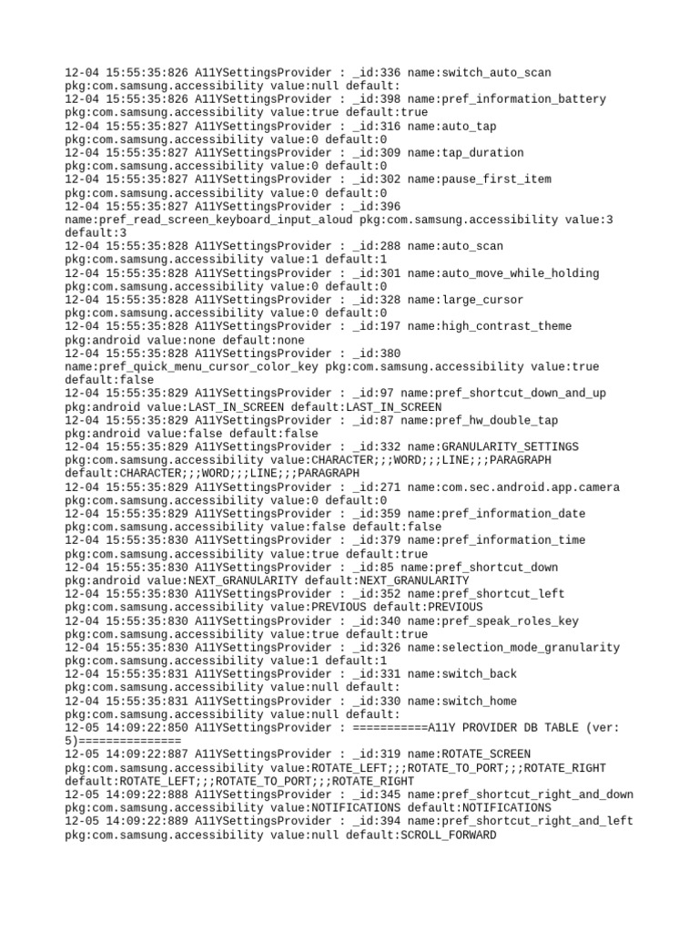 Samsung Accessibility Settings Log | PDF | Arm Architecture | Embedded ...