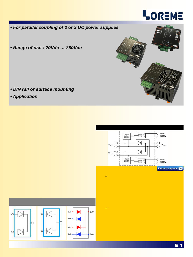 Redundancy Module MPAx for DC Power | PDF | Power Supply | Relay