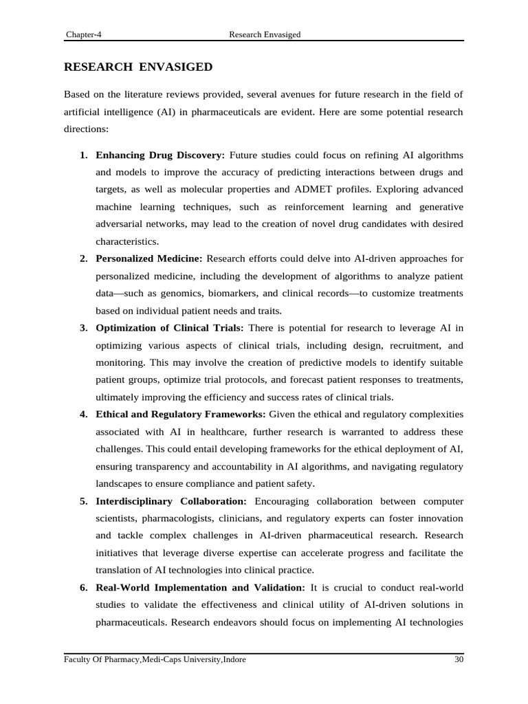 Future Research in AI Pharmaceuticals | PDF | Artificial Intelligence ...
