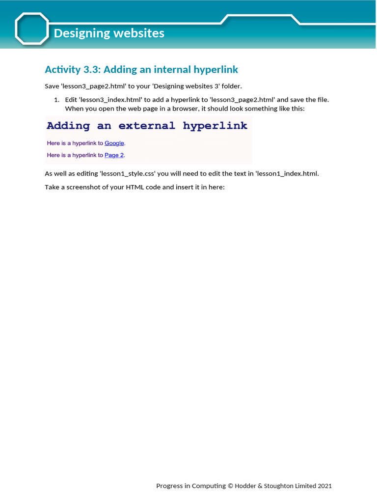 Internal Hyperlinking in Web Design | PDF