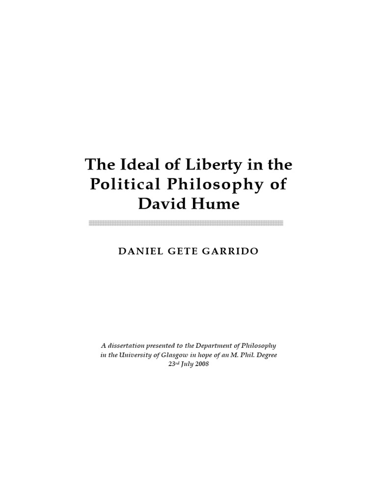 Garrido (2008) The Ideal of Liberty in The Philosophy of Hume | PDF ...