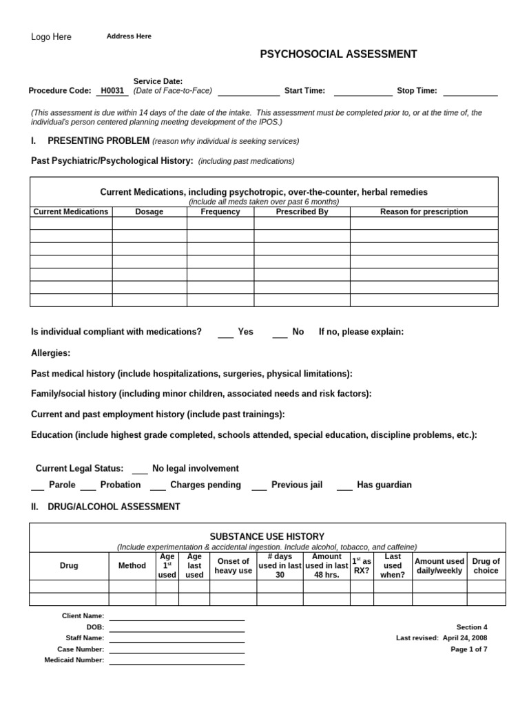 Psychosocial Assessment 07 | PDF | Behavioural Sciences | Mental Health