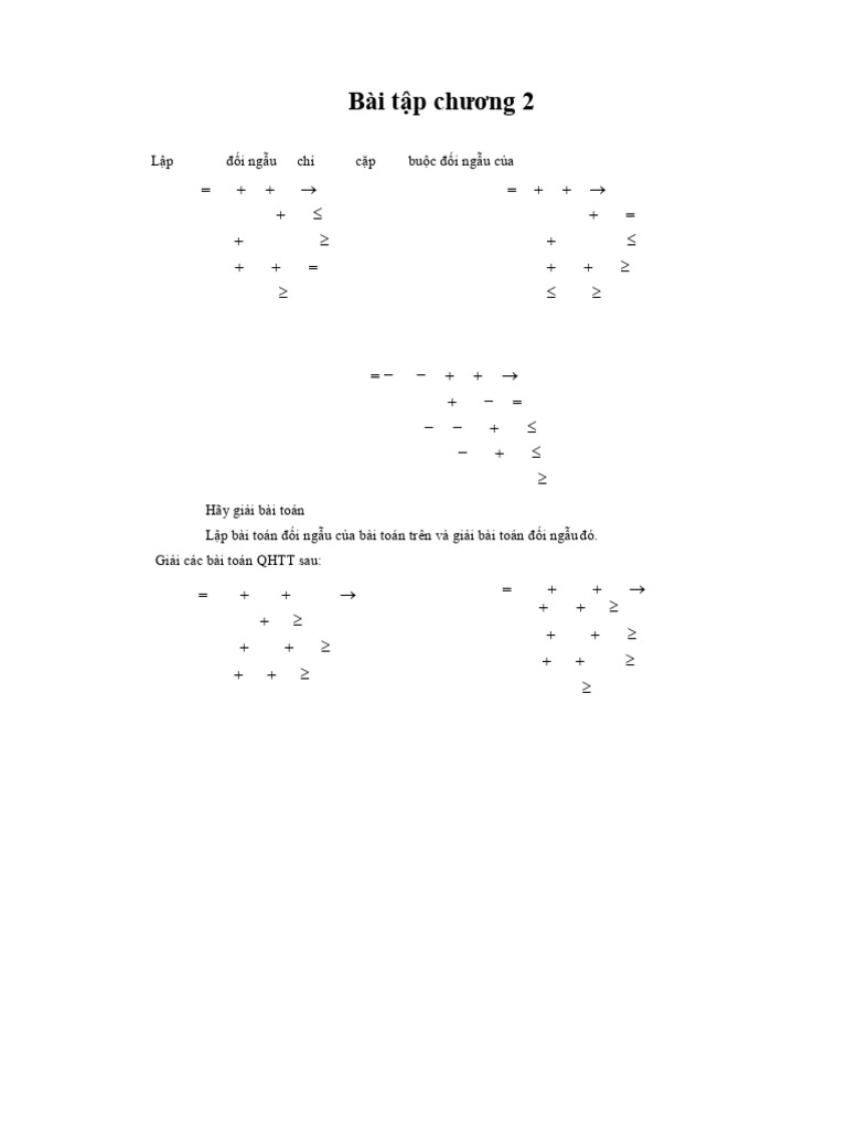 Bài tập chuong 2 | PDF