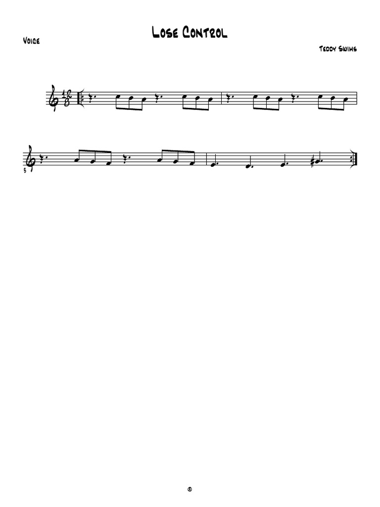 Lose Control by Teddy Swims | PDF