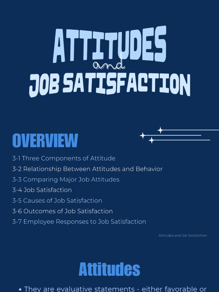 Attitudes Impacting Job Satisfaction | PDF | Attitude (Psychology ...
