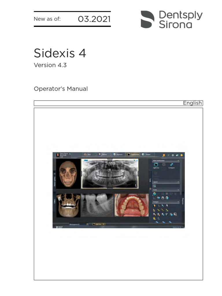 Sidexis 4 Operator's Manual 4.3 | PDF | Computer File | Contrast (Vision)