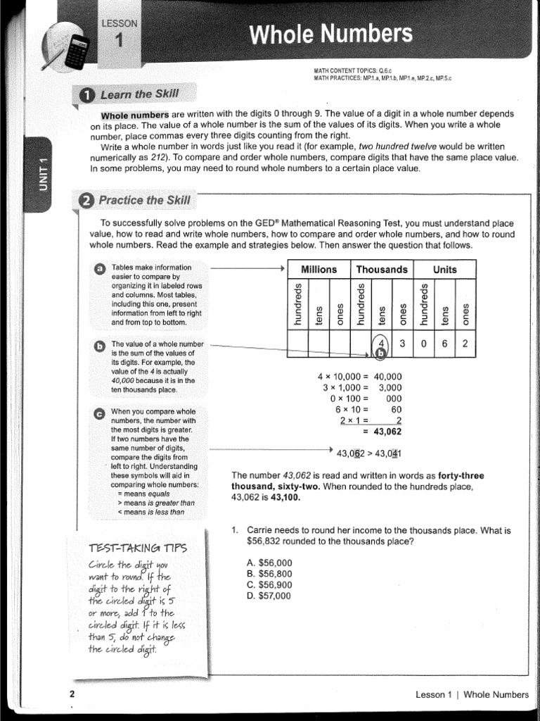 Whole Numbers Operations | PDF
