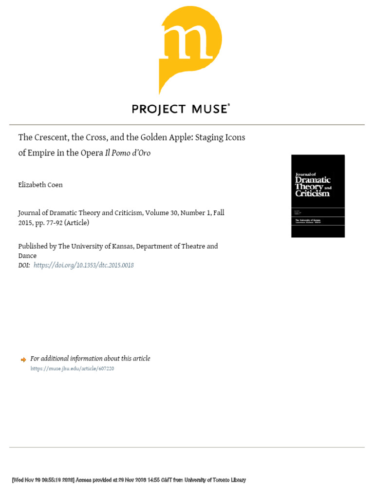 The Crescent, The Cross, and The Golden Apple Staging Icons of Empire ...