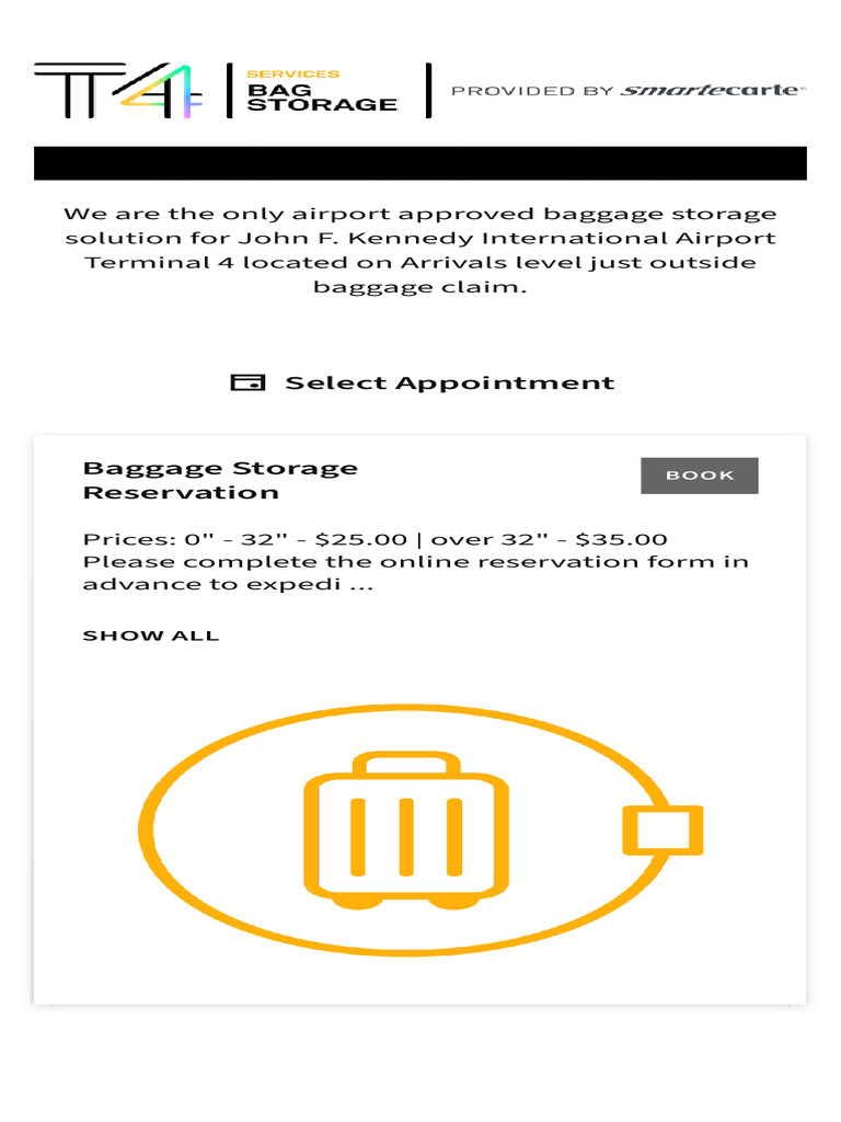 JFK Terminal 4 Baggage Storage | PDF