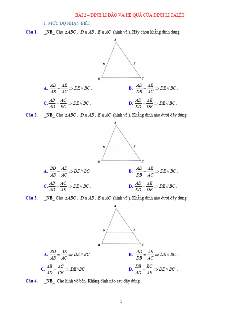 2. Định lí ta let đảo | PDF