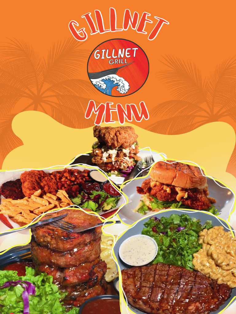 Gillnet Grill Menu: Premium Steak & Dishes | PDF | Steak | Salad