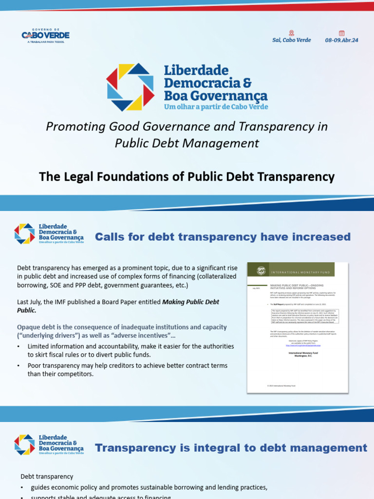 Enhancing Public Debt Transparency | PDF | Debt | Governance