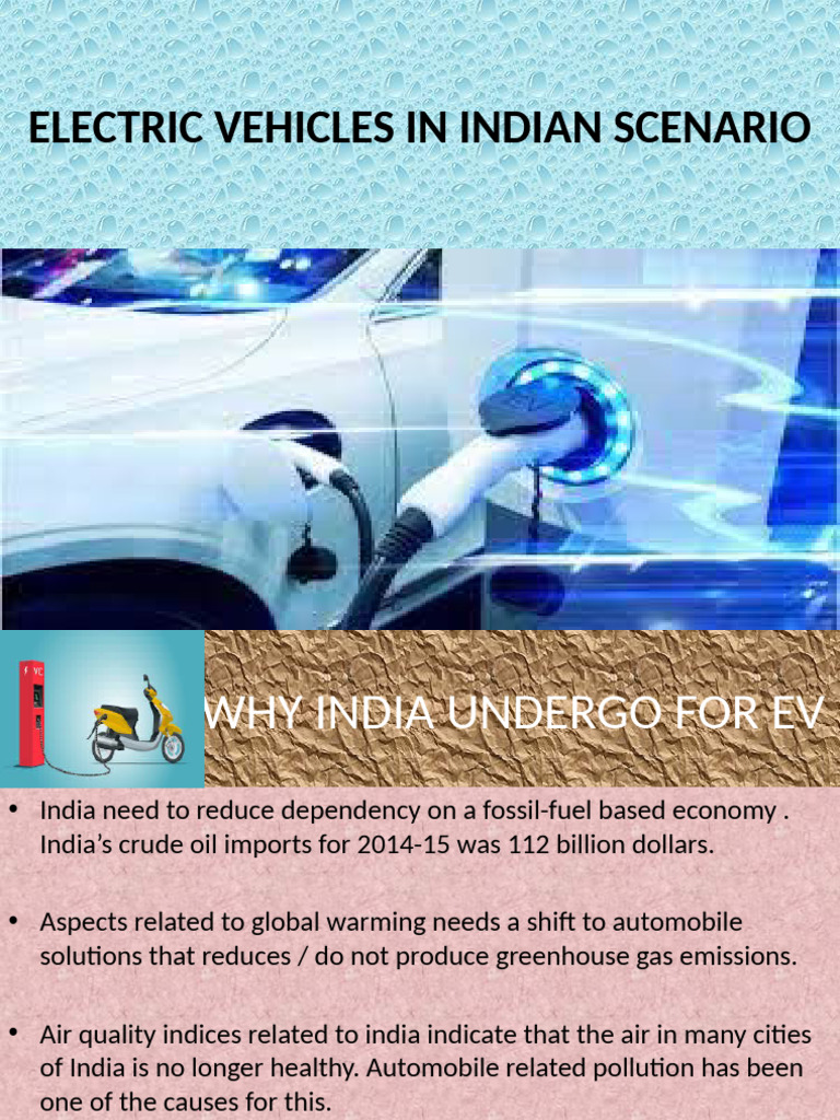 Electric Vehicles in Indian Scenario | PDF