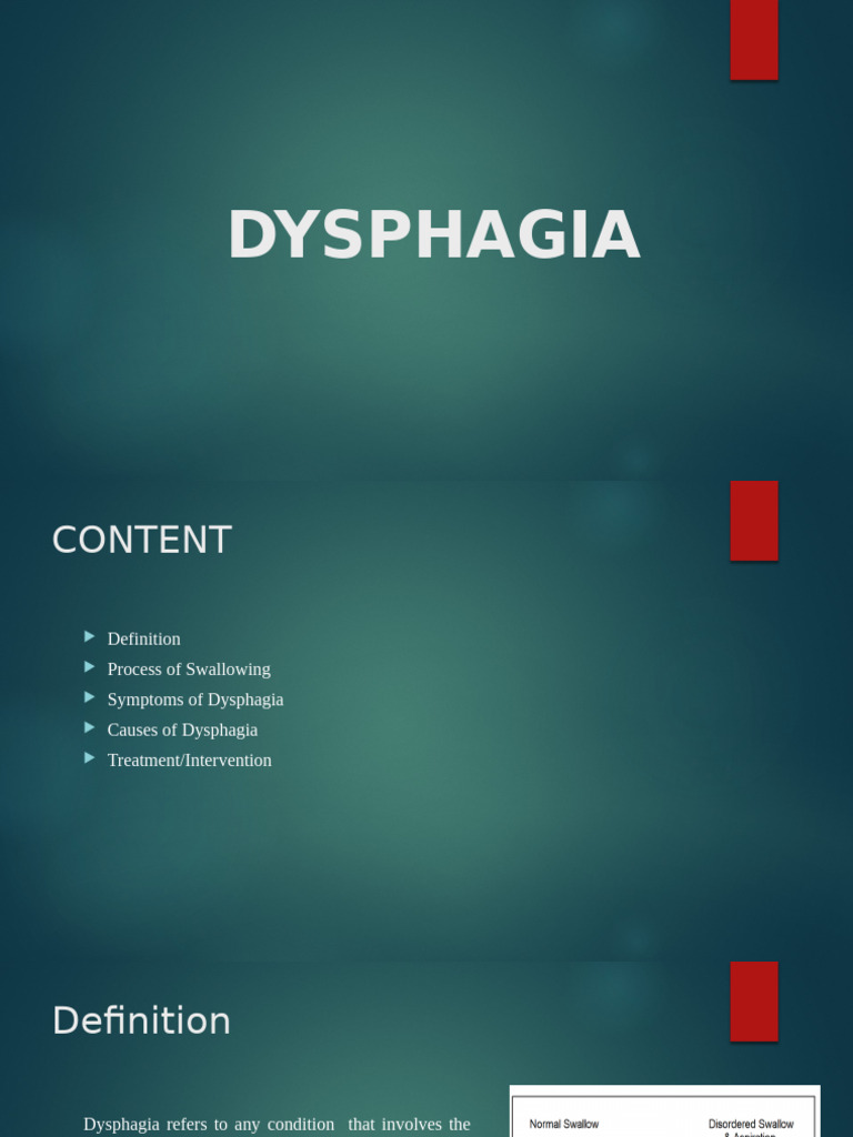 Dysphagia Presentation. Mide | PDF | Esophagus | Diseases And Disorders