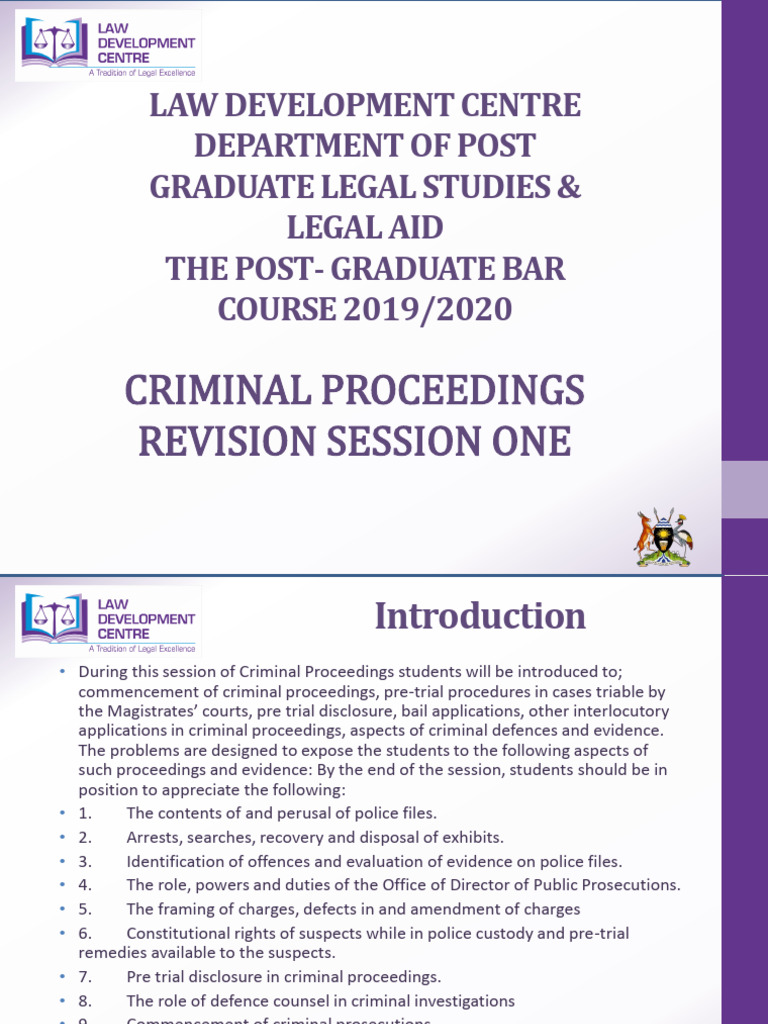 Criminal Proceedings Overview 2019/2020 | PDF | Prosecutor | Burden Of ...