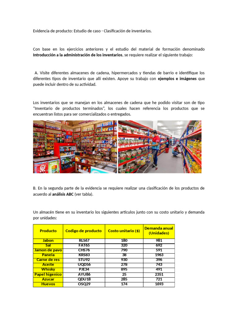 Clasificación de Inventarios en Almacenes | PDF