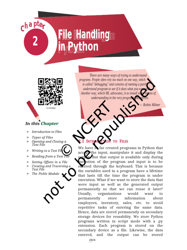 File Handling in Python Basics | PDF | Computer File | Text File