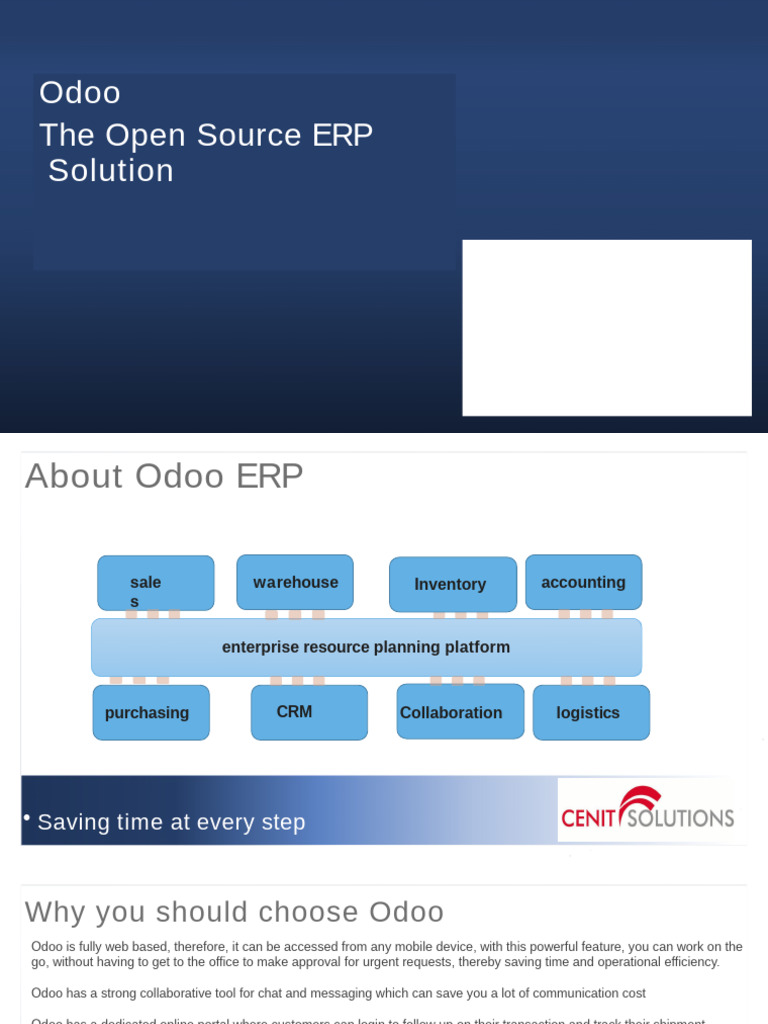 Odoo ERP Overview and Benefits | PDF | Enterprise Resource Planning ...
