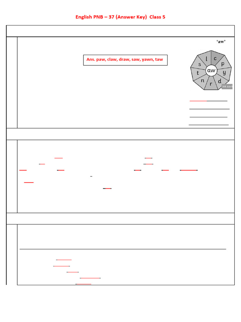 Class 5 English Exercises | PDF | Linguistics | Linguistic Morphology