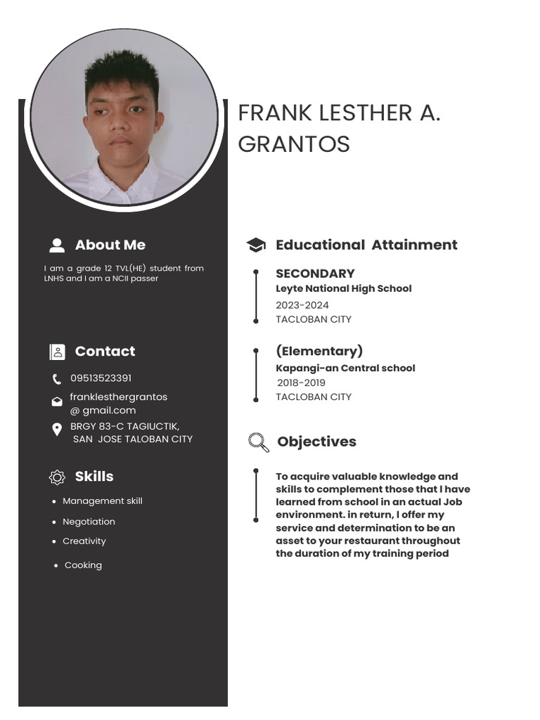 Modern Minimalist CV Resume | PDF