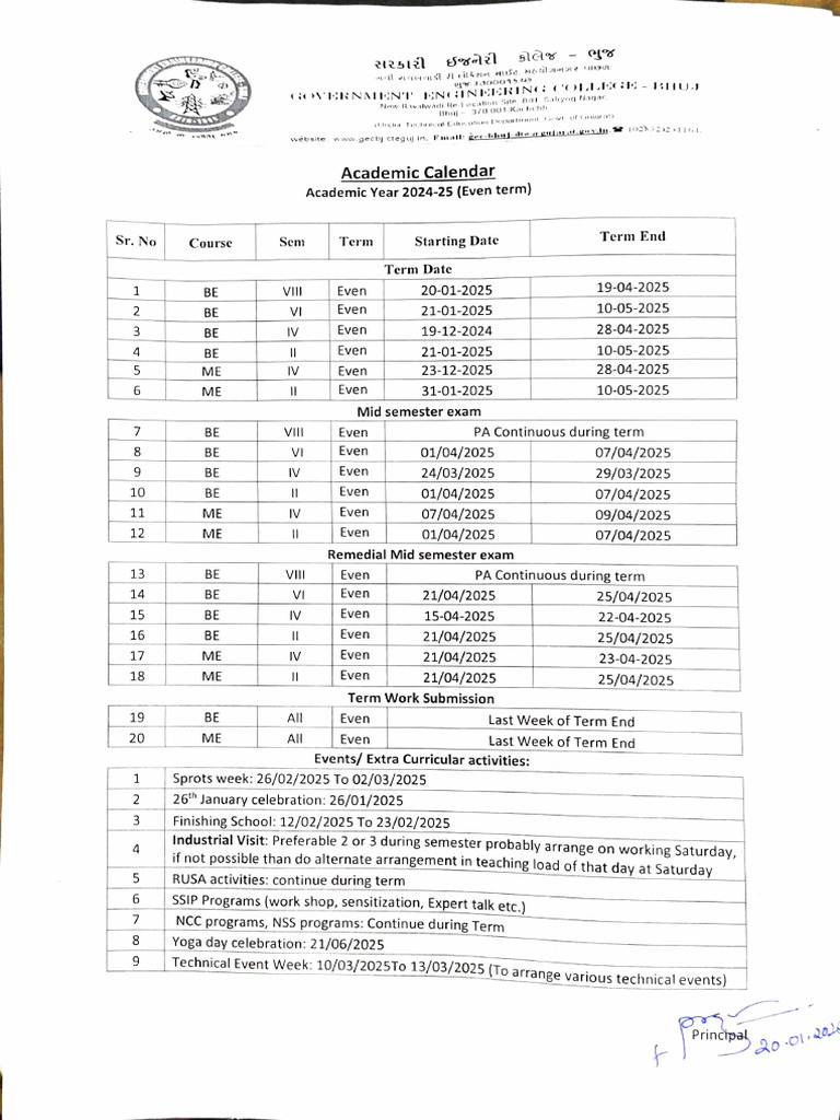 Academic Calendar 2024-25 Overview | PDF | Educational Stages | Higher ...
