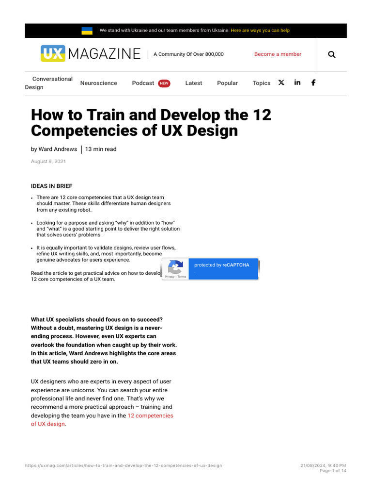 How To Train and Develop The 12 Competencies of UX Design - UX Magazine ...