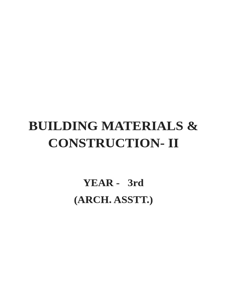 Building Materials and Construction II | PDF | Fiberglass | Glasses