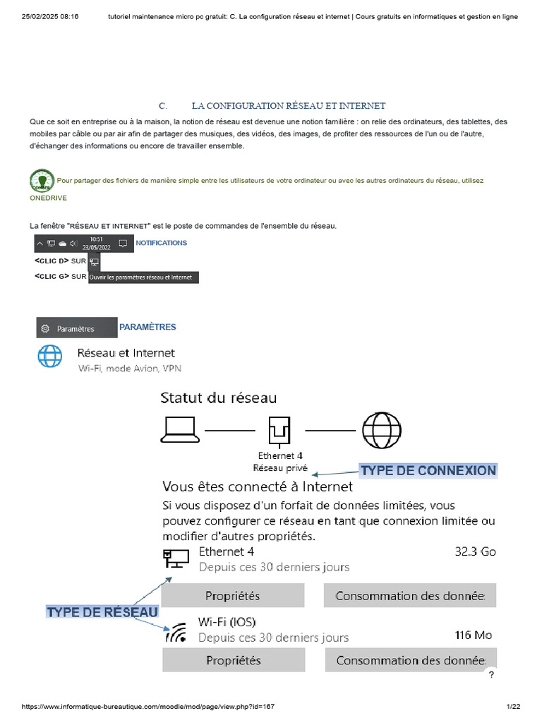 Configuration réseau et Internet simplifiée | PDF | Wi-Fi | Réseau ...