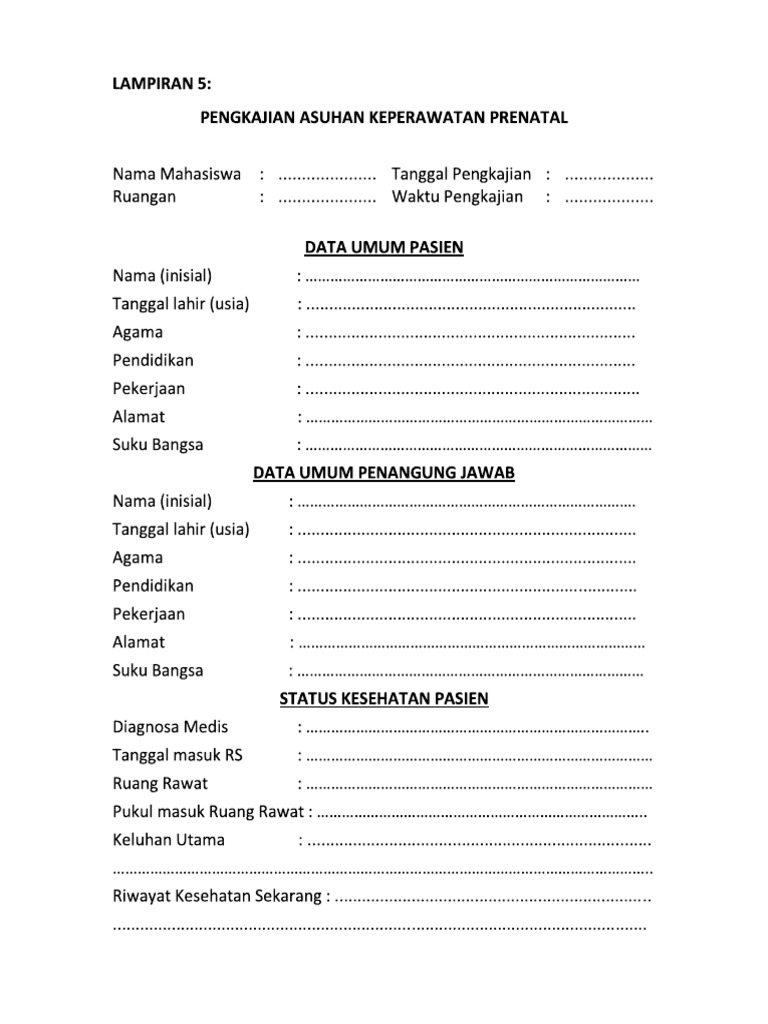 Format Prenatal UMP | PDF