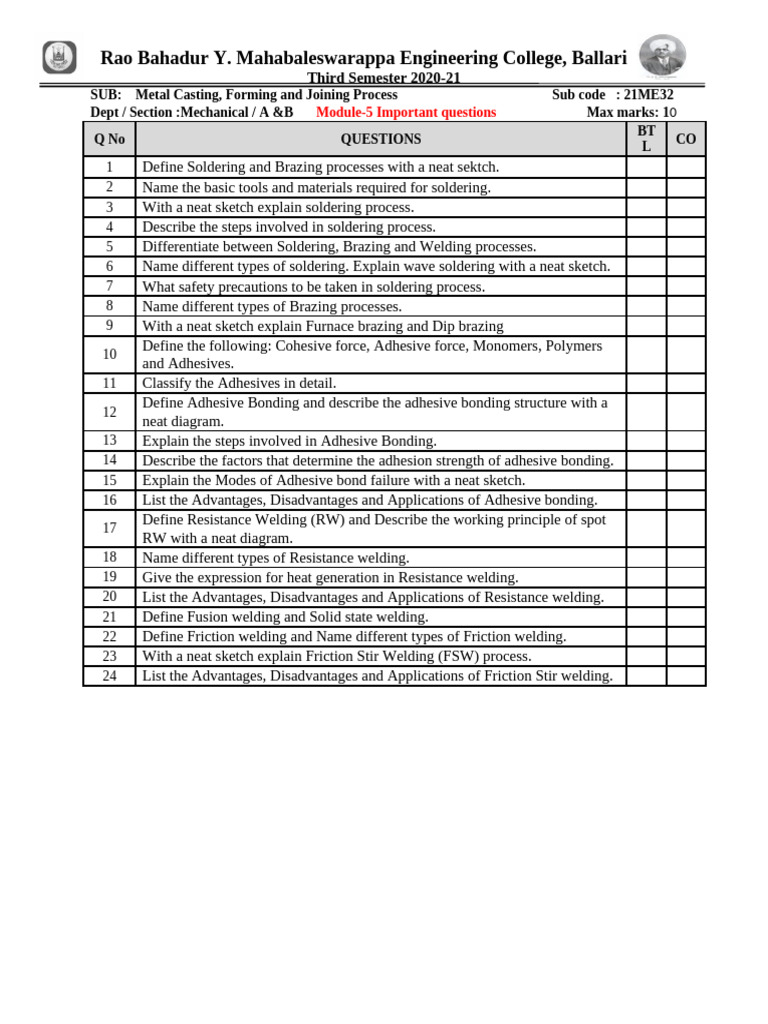 MCFJP Module 5 important questions | PDF