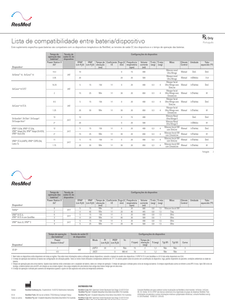 1018075r3 Battery-Device Compatibility-List Amer Por | PDF