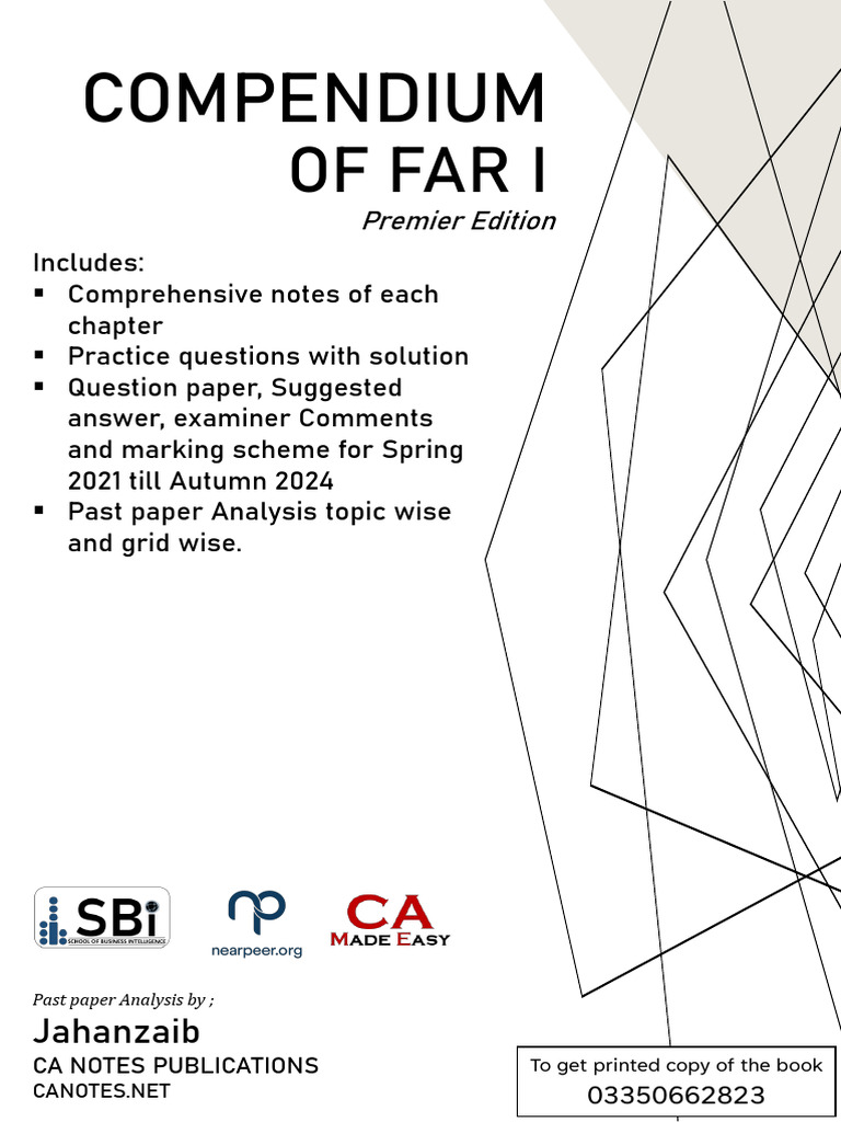 FAR 1 Compendium: Notes & Past Papers | PDF | Depreciation | Fair Value