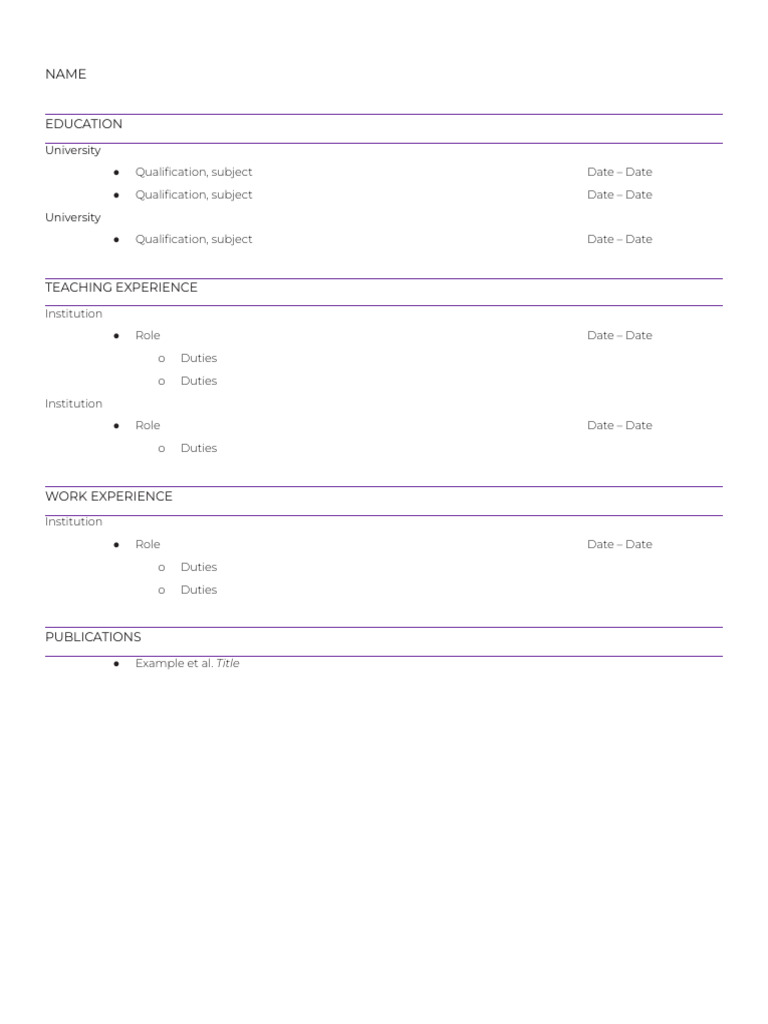 Education and Experience Overview | PDF