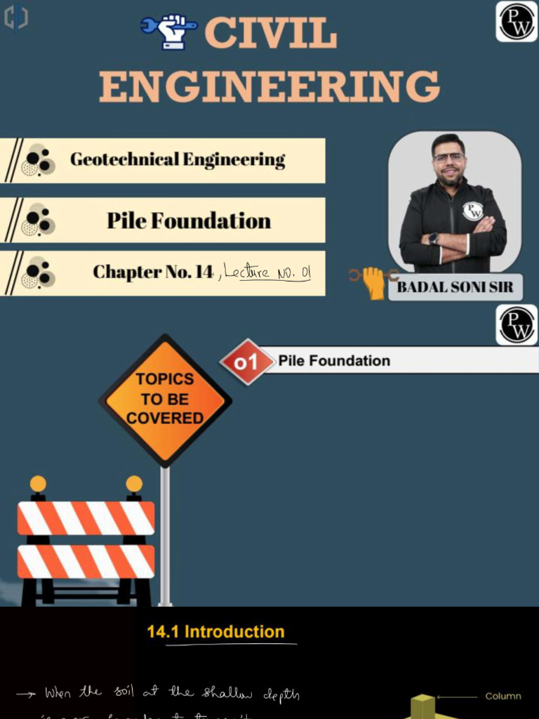 Pile Foundation 01 - Class Notes | PDF