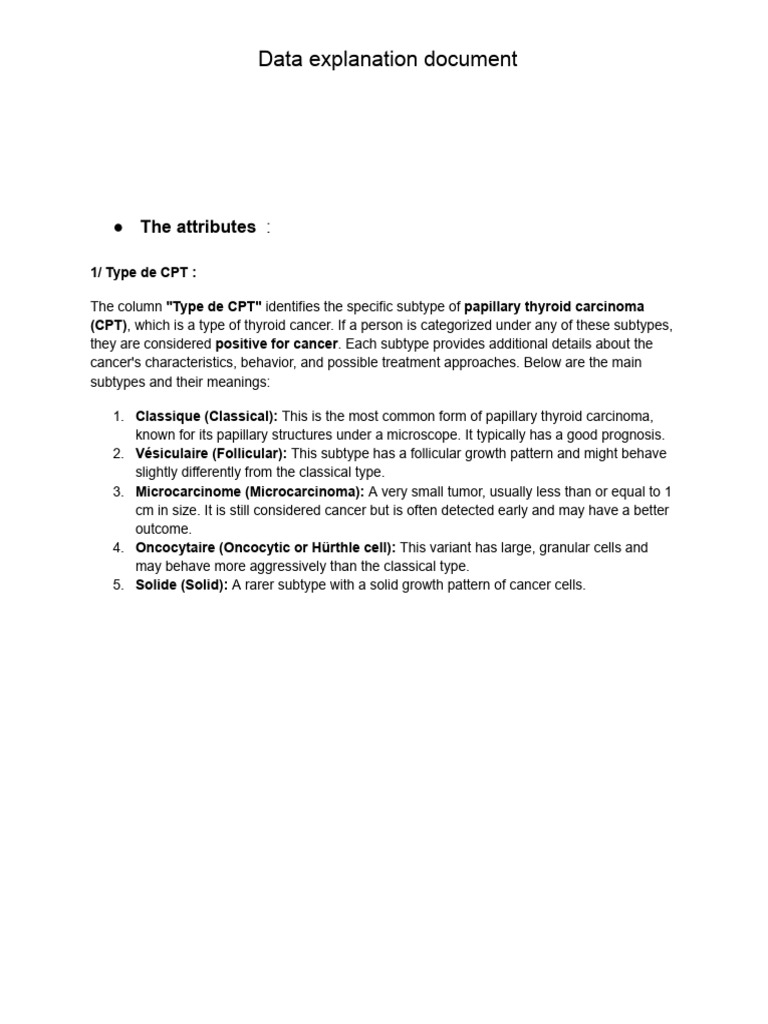 Data explanation pdf thyroid metastasis