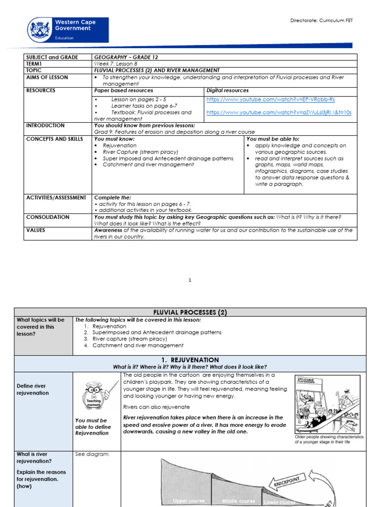 Fluvial Processes and River Management Guide | PDF | Valley | Drainage ...