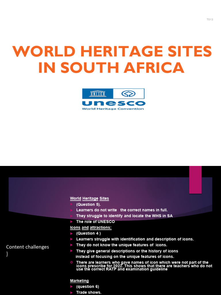 South Africa's World Heritage Sites Guide | PDF | Cultural Heritage ...
