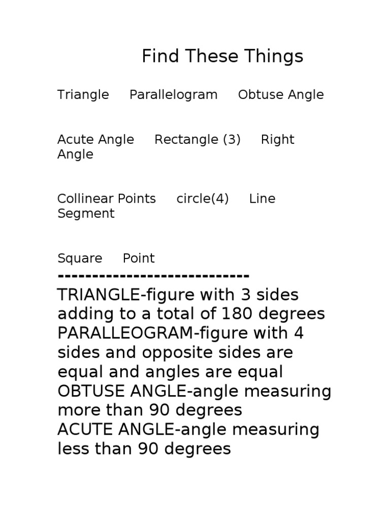 Geometry Shapes and Angles Guide | PDF