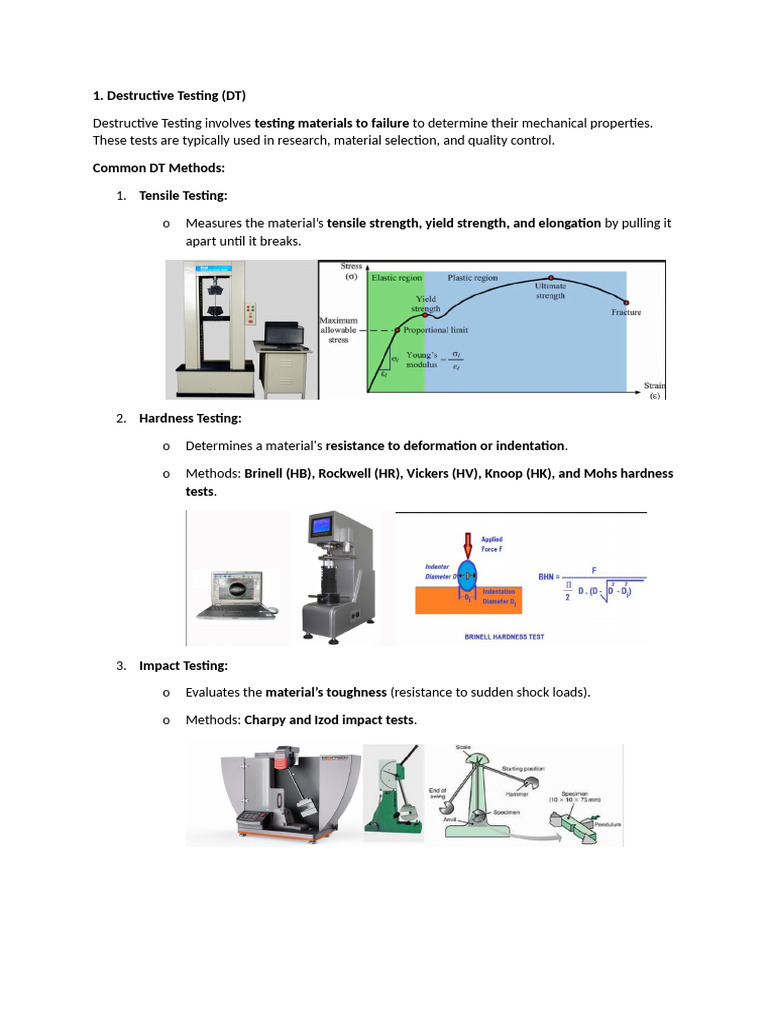 DT AND NDT | PDF | Nondestructive Testing | Materials Science
