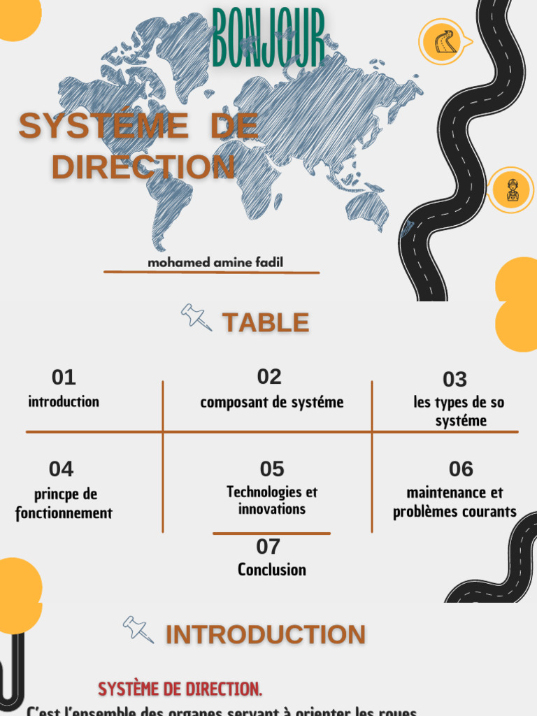 Types et fonctionnement de direction auto | PDF | Véhicules | Direction ...