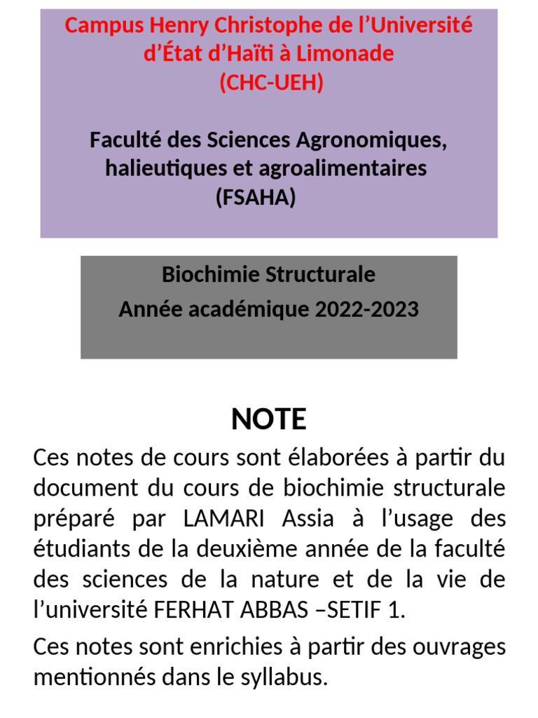 Cours 1 Bs Fsaha | PDF | Glucide | Isomère