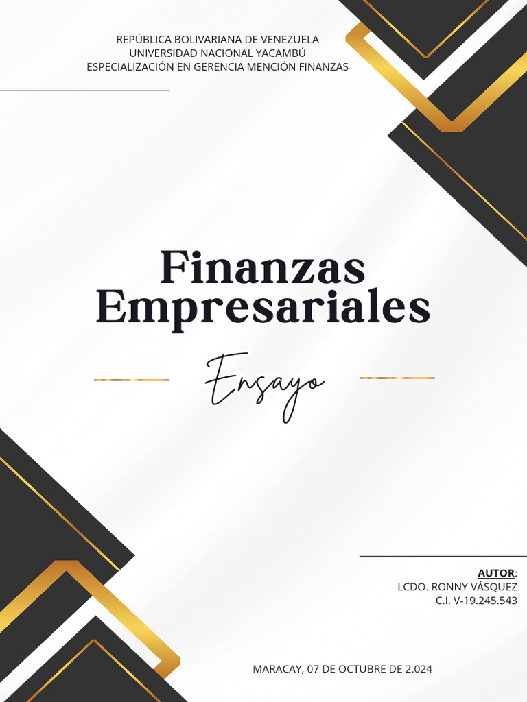 Importancia de las Finanzas Empresariales | PDF | Business | Economias