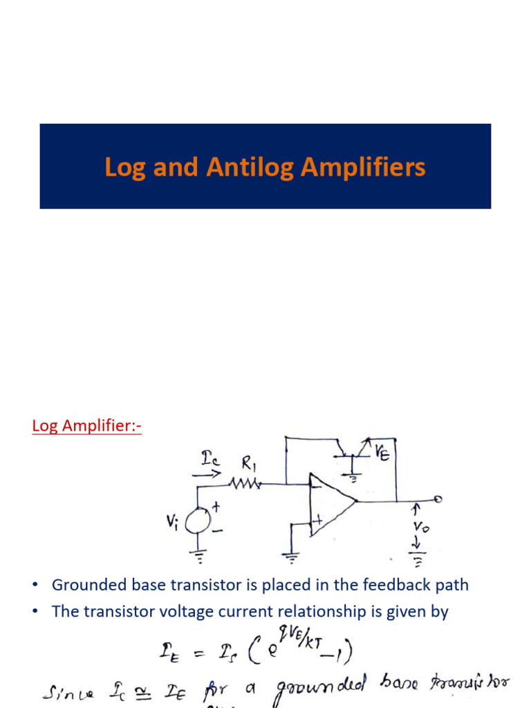 6 - Log and Antilog Amplifiers - Multiplier and Divider | PDF