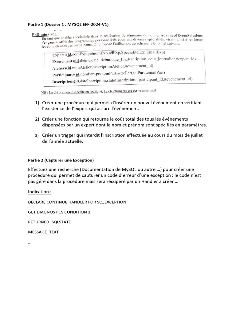 Procédures et Triggers MySQL 2024 | PDF