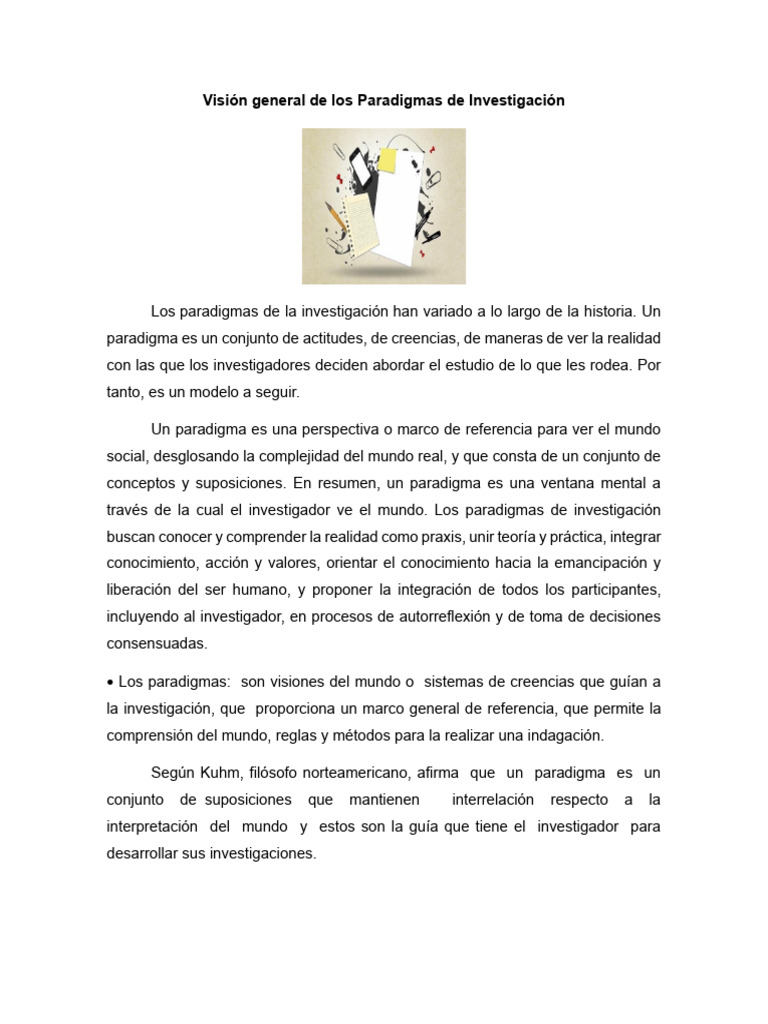 Paradigmas de Investigación: Guía Esencial | PDF | Positivismo | Paradigma